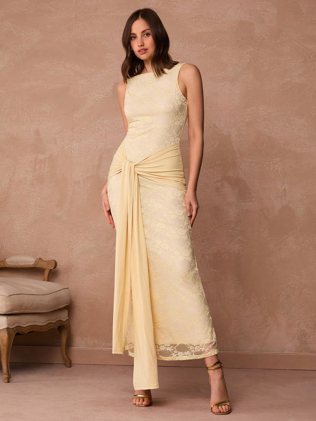 Rochie maxi SHEIN, portocaliu