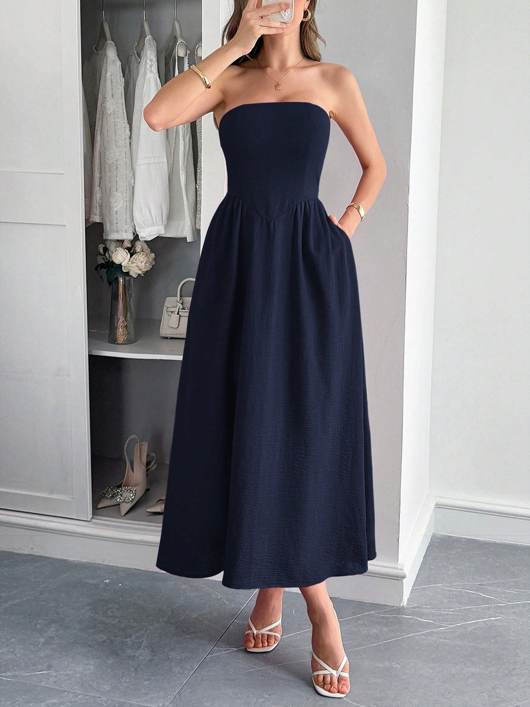 Rochie maxi SHEIN, albastru