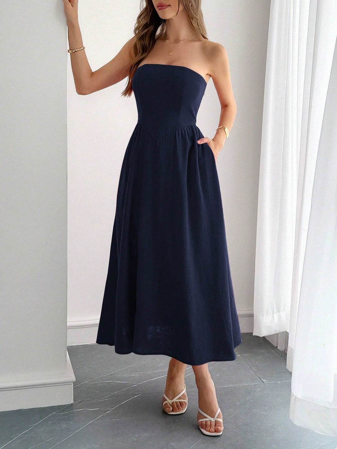Rochie maxi SHEIN, albastru