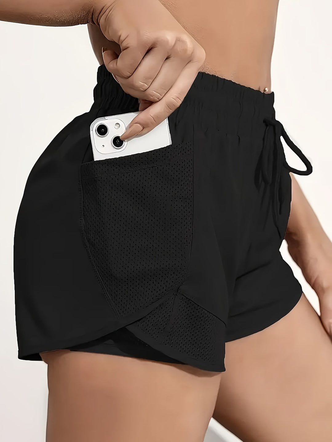 Pantaloni scurți SHEIN, negru