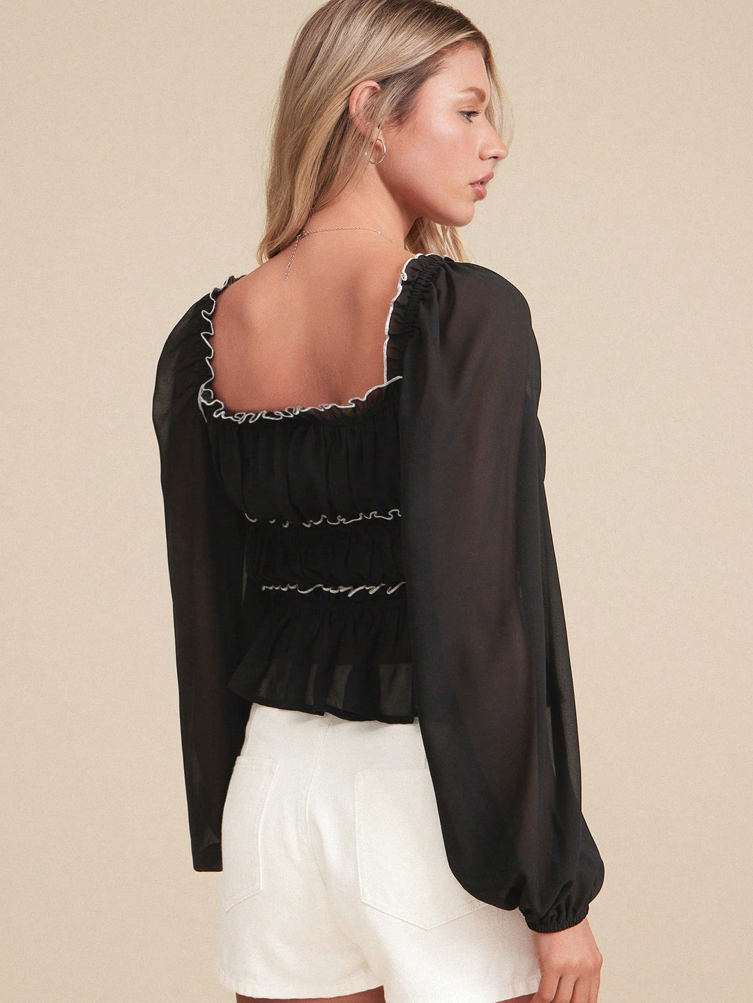 Top SHEIN, negru