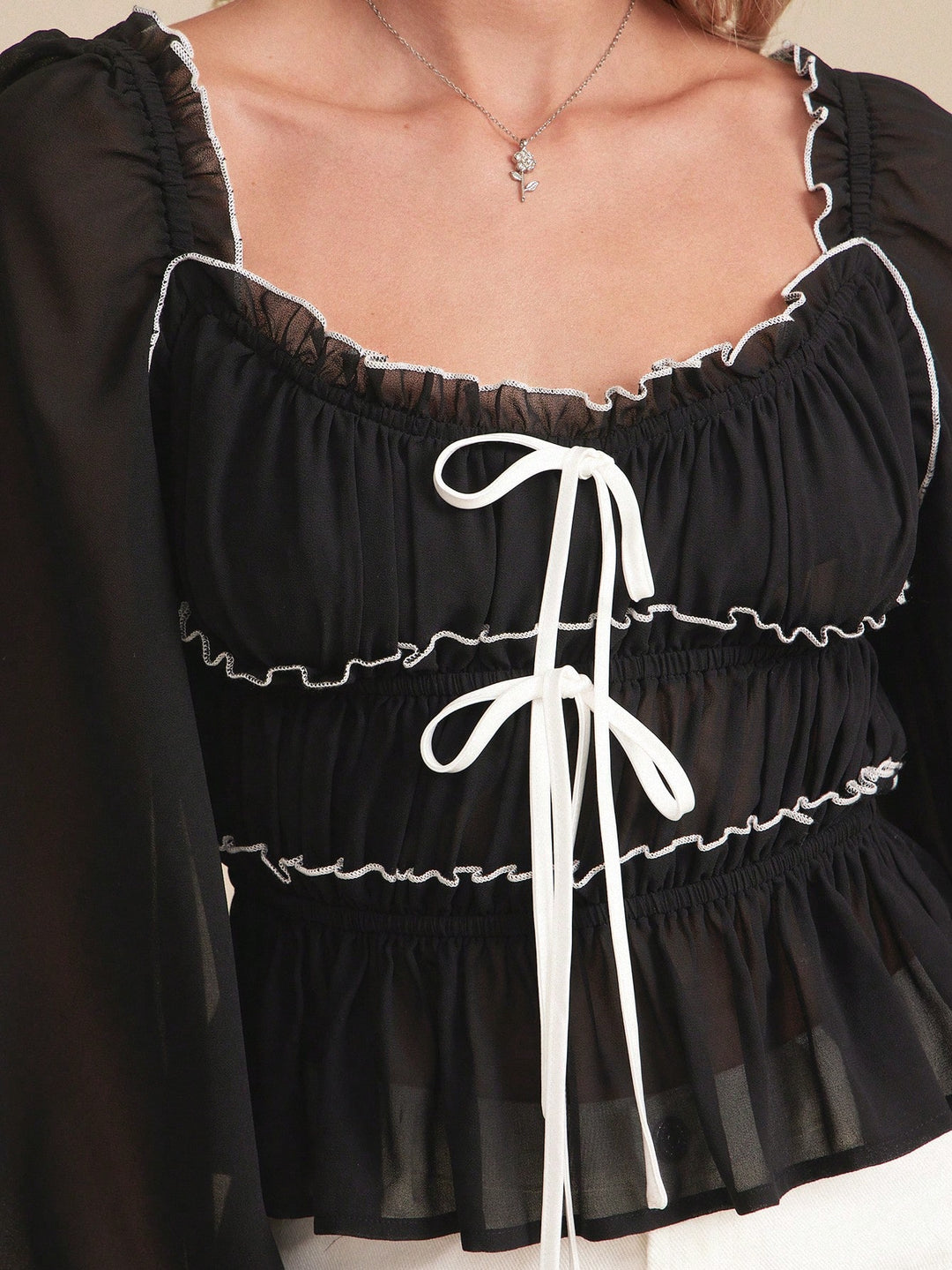 Top SHEIN, negru