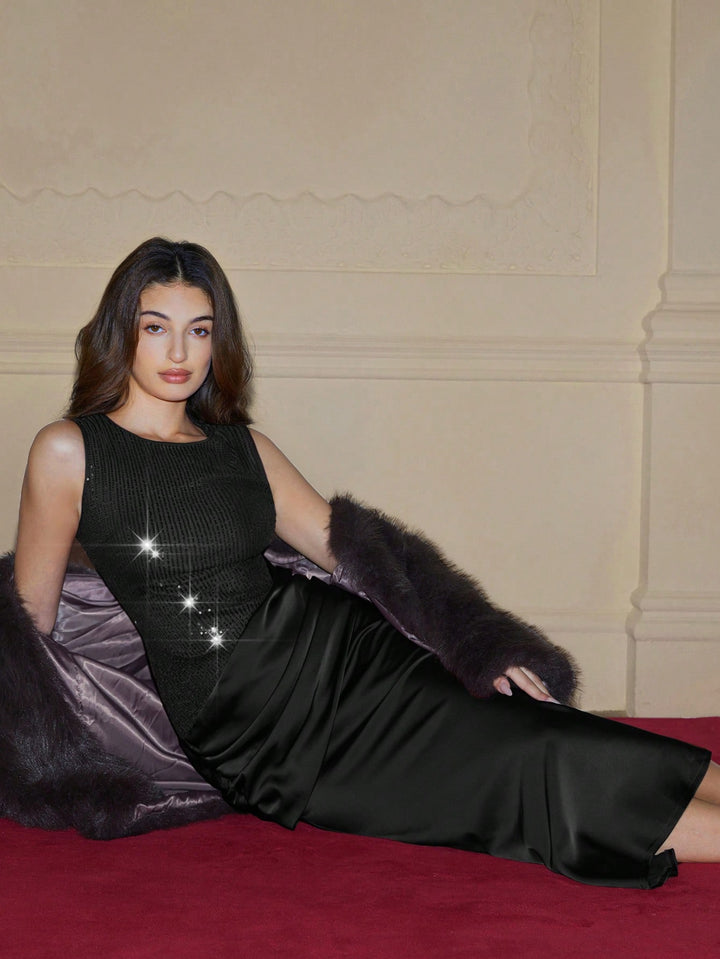 Rochie maxi SHEIN, negru