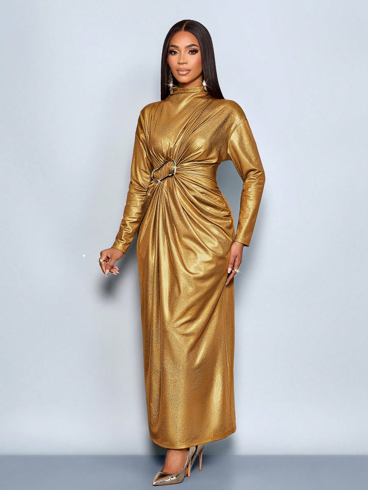 Rochie maxi SHEIN, auriu