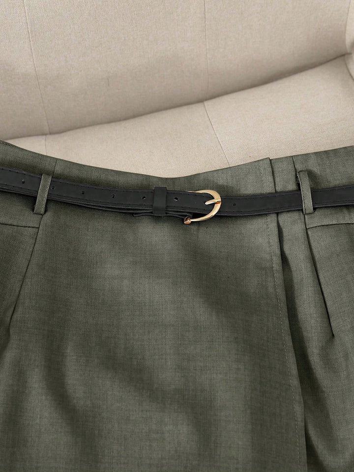 Fustă-pantalon SHEIN, verde
