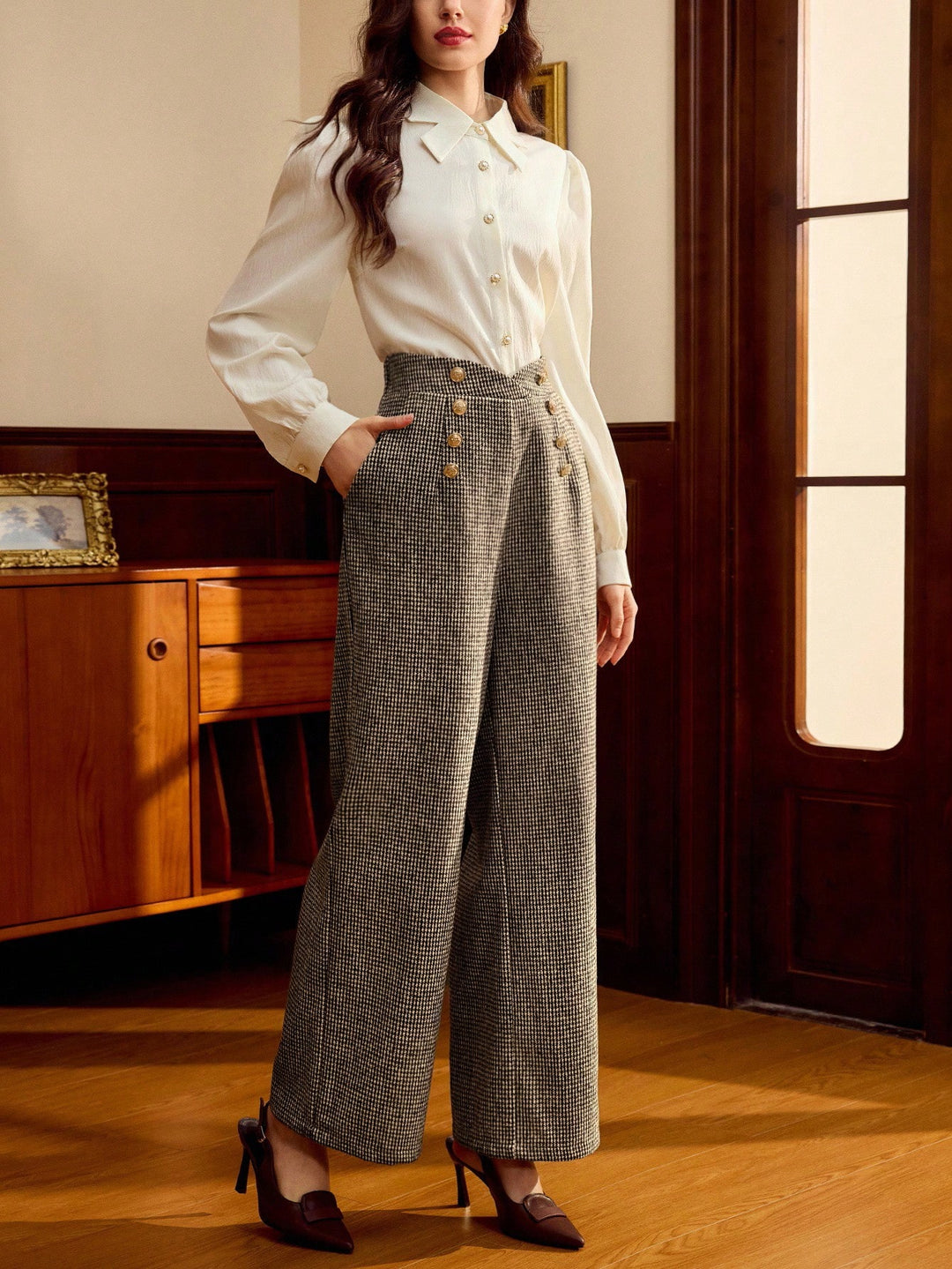 Pantaloni SHEIN, negru