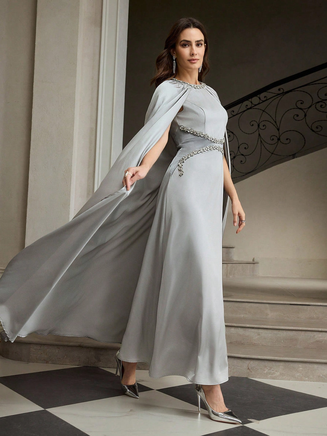 Rochie maxi SHEIN, gri