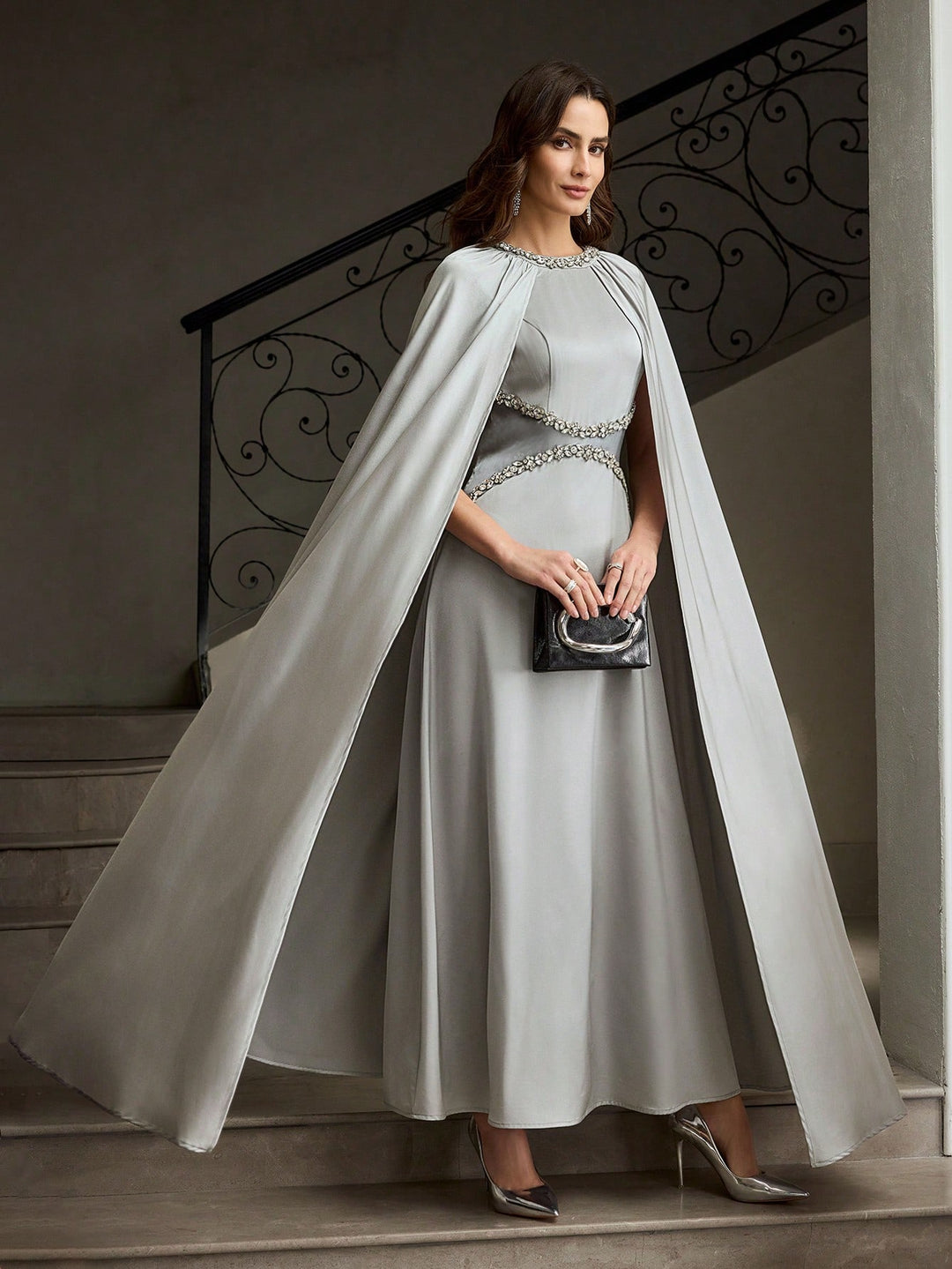 Rochie maxi SHEIN, gri