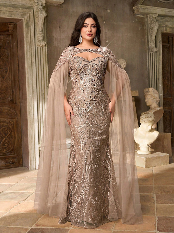 Rochie de ocazie SHEIN, maro