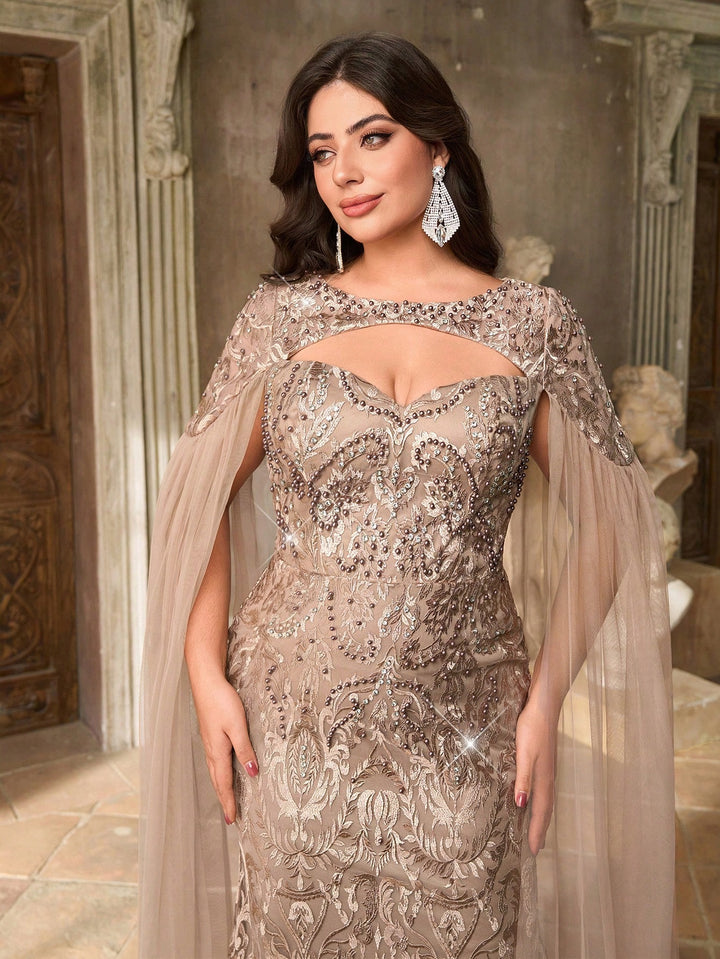 Rochie de ocazie SHEIN, maro
