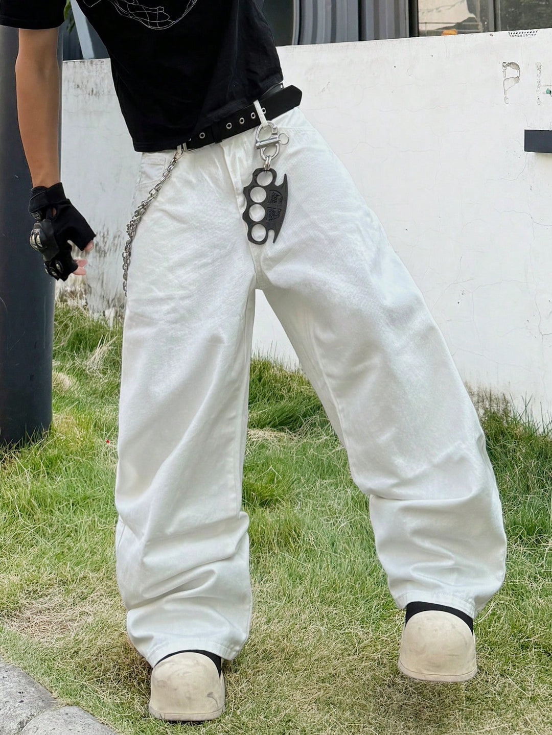 Jeans SHEIN, alb