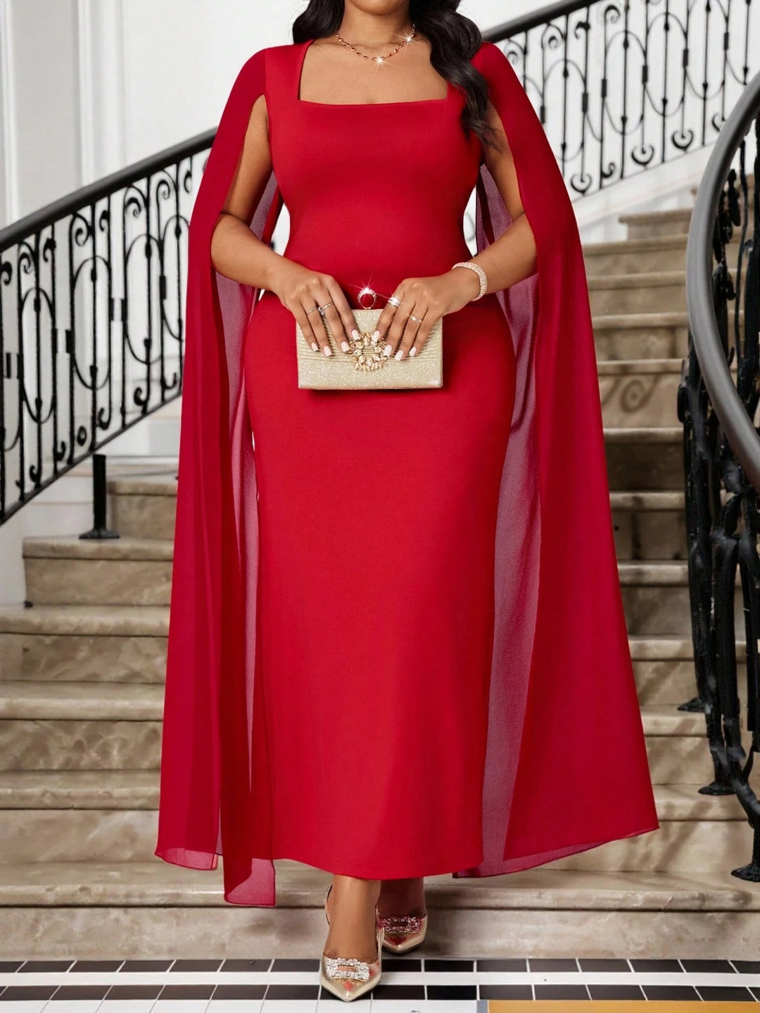 Rochie maxi SHEIN, roșu