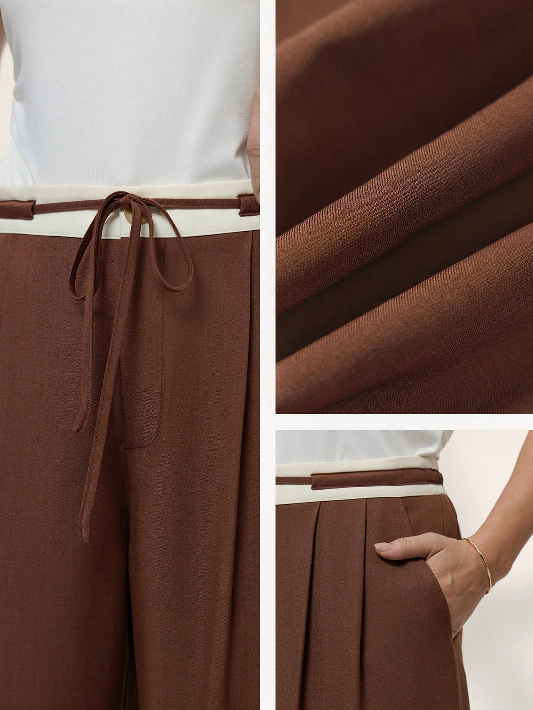 Pantaloni SHEIN, maro