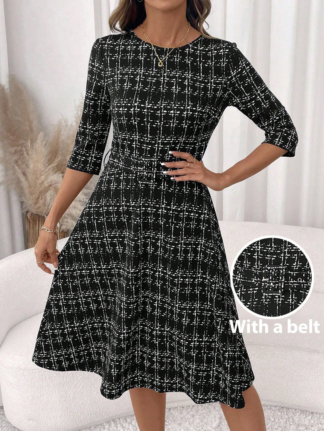 Rochie midi SHEIN, negru