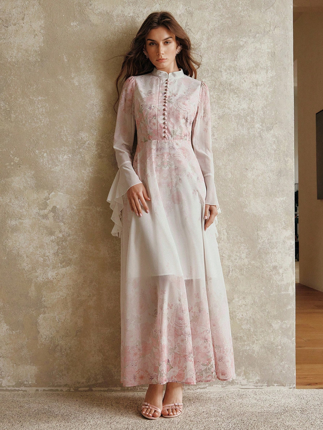 Rochie maxi SHEIN, alb