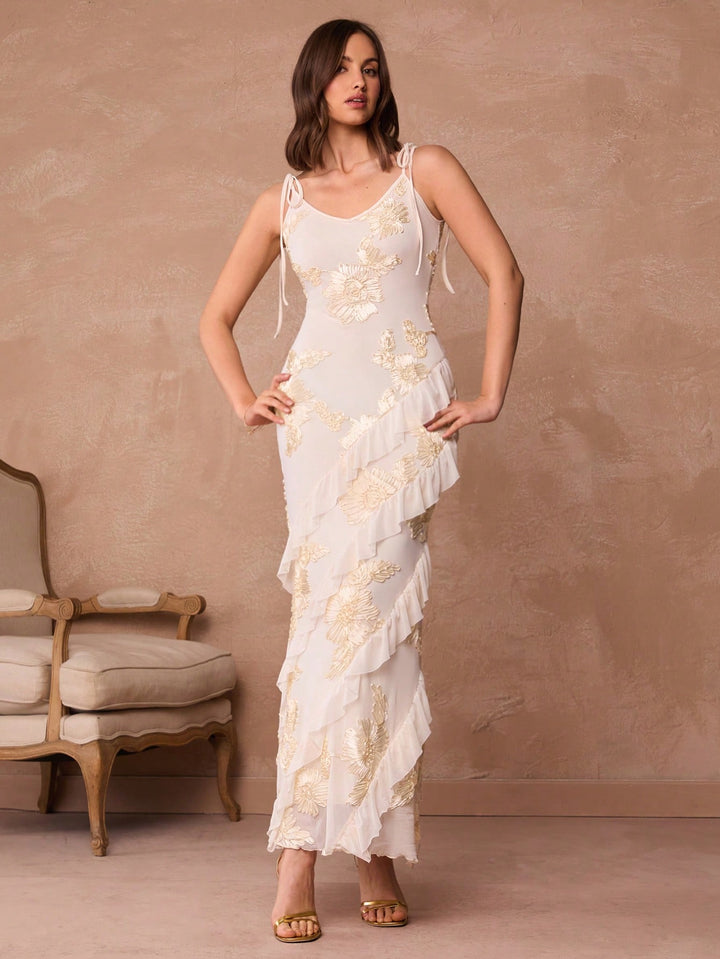 SHEIN maxi ruha, bézs