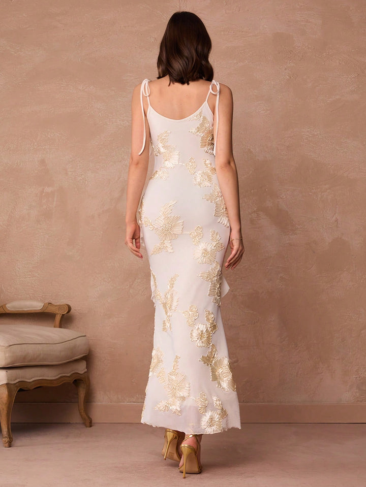 SHEIN maxi ruha, bézs