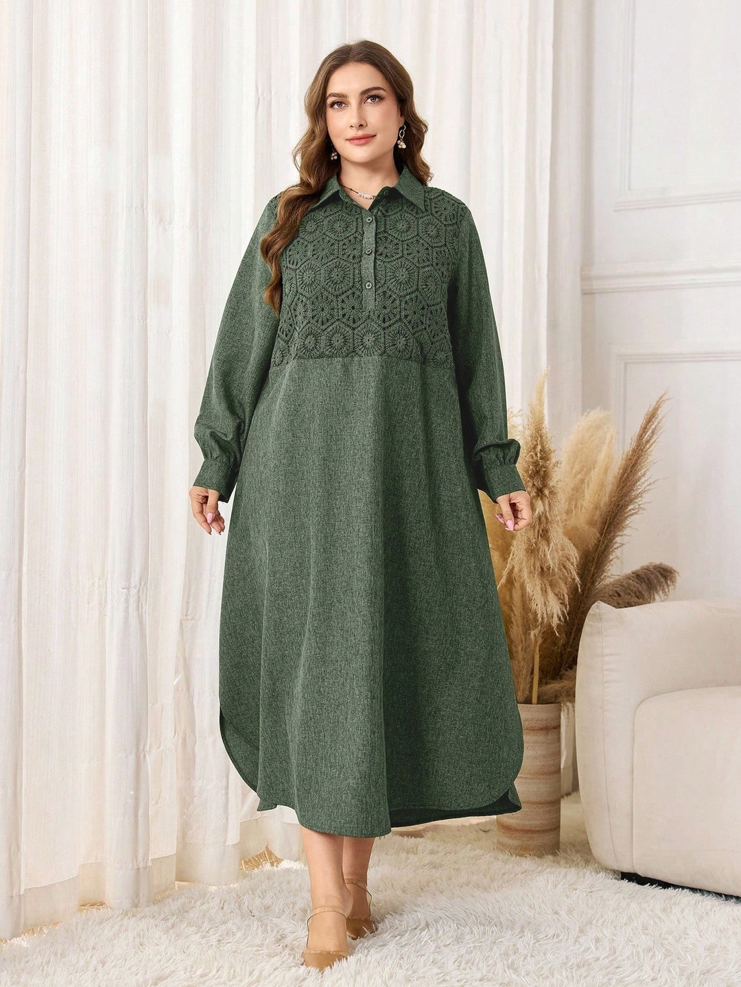 SHEIN maxi ruha, zöld