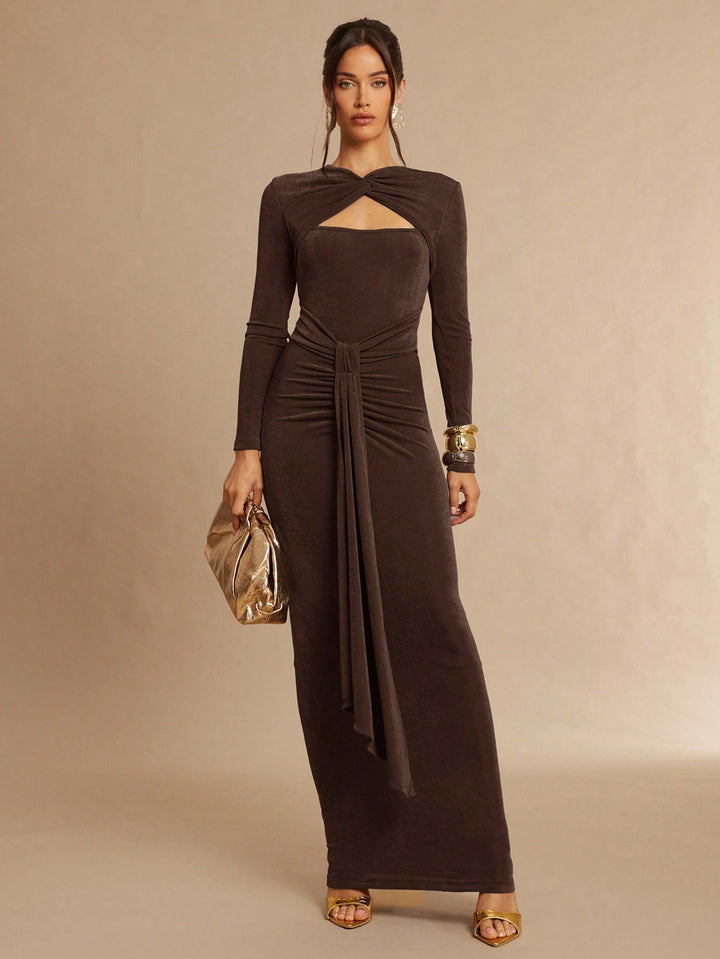 Rochie maxi SHEIN, maro