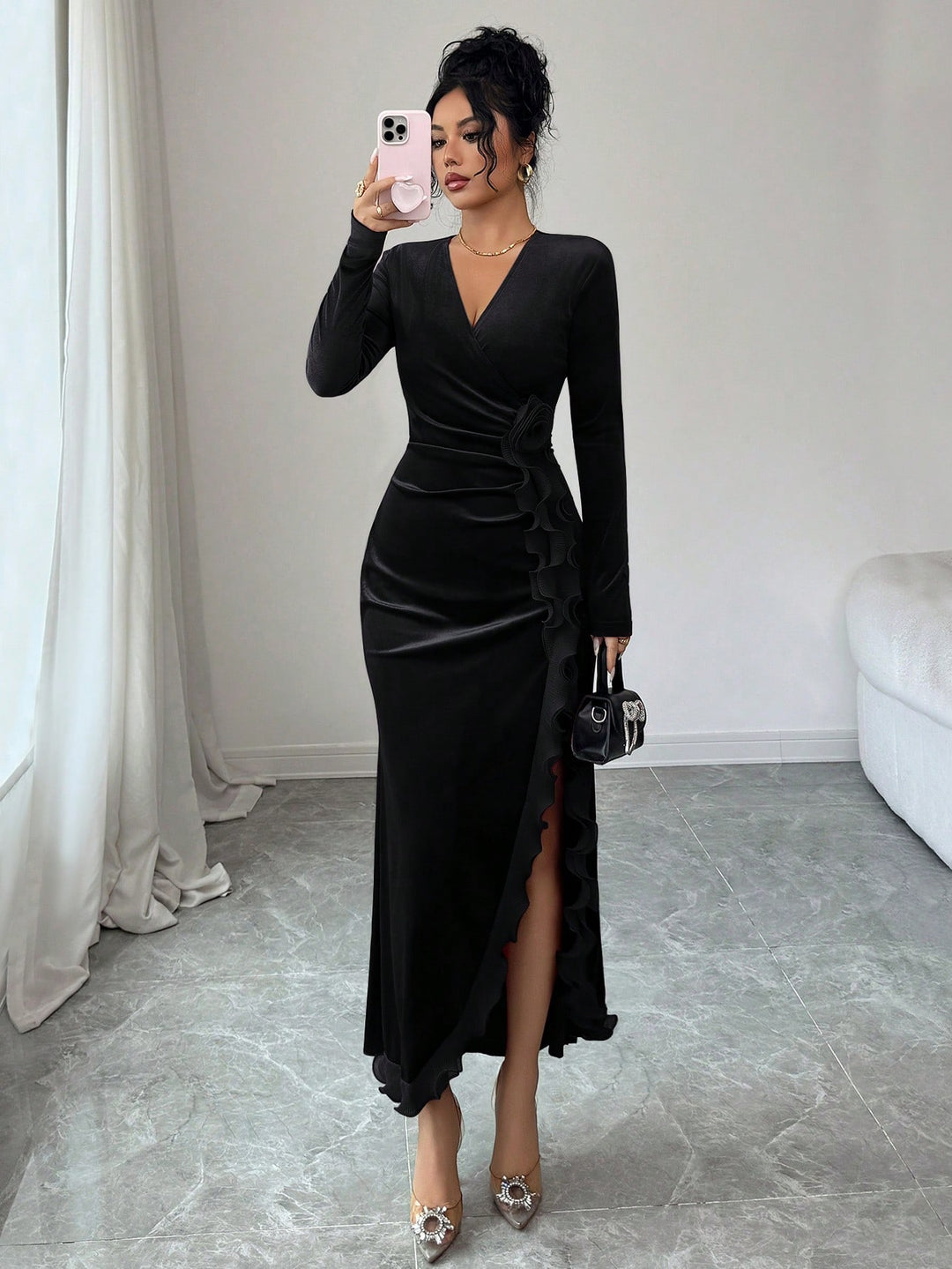 Rochie maxi SHEIN, negru