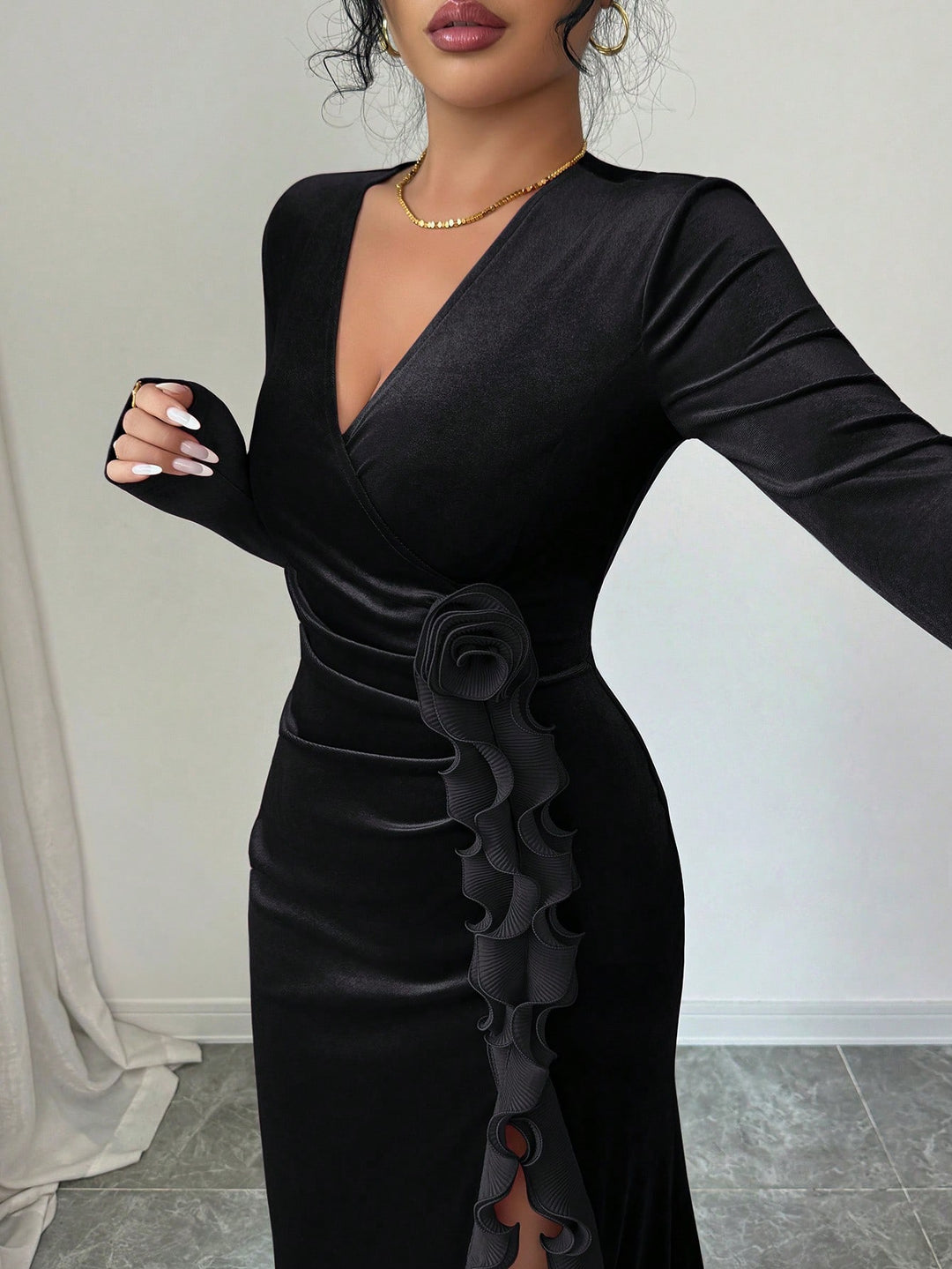 Rochie maxi SHEIN, negru