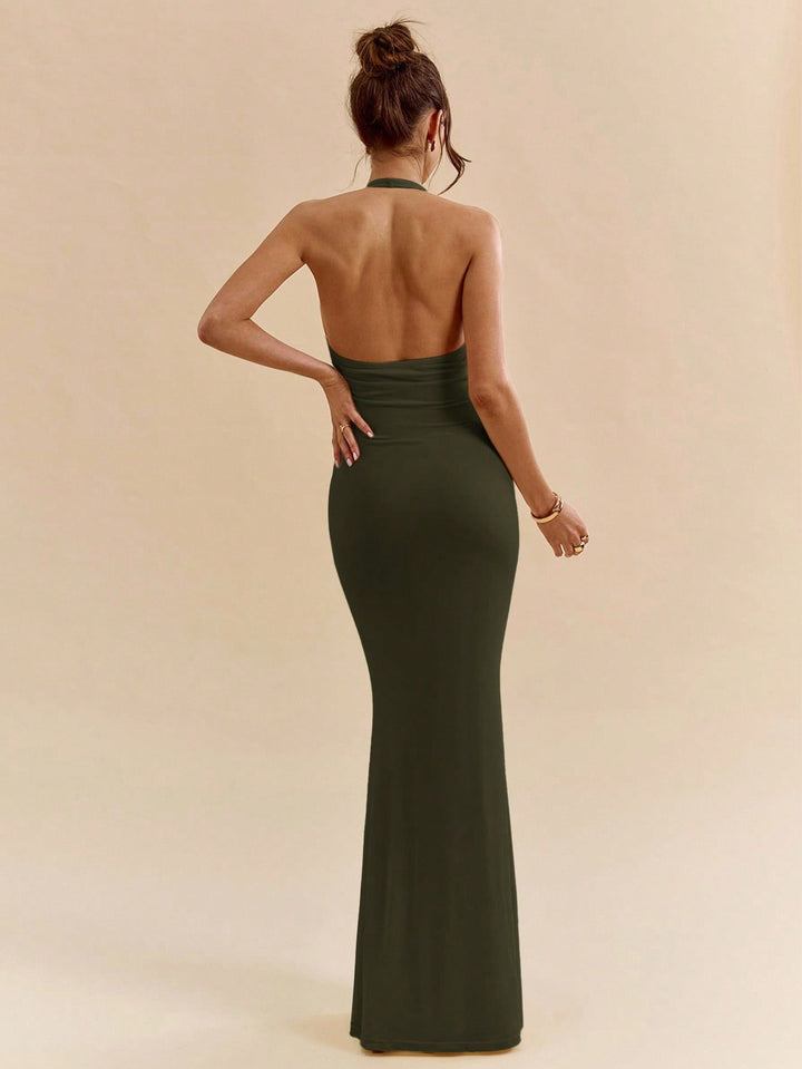 Rochie maxi SHEIN, kaki