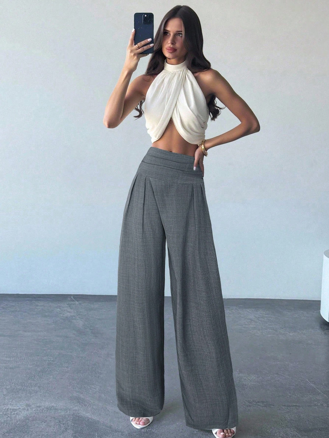 Pantaloni SHEIN, gri