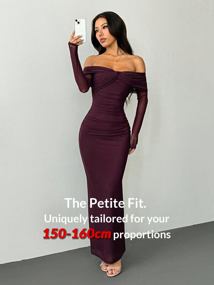 SHEIN bordó maxi ruha
