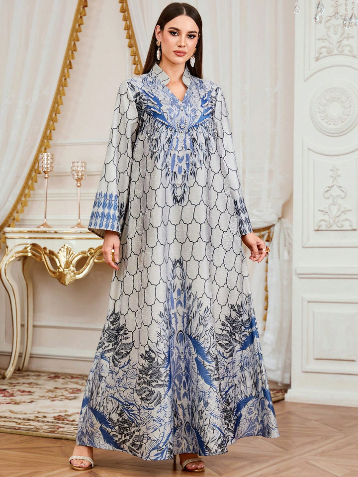 Set caftan și jalabiya SHEIN, gri
