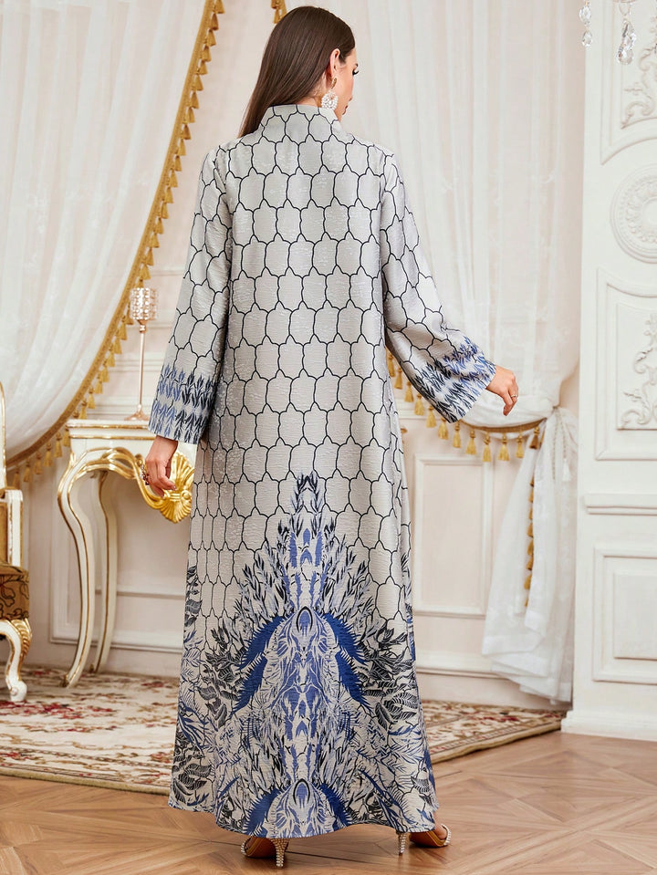 Set caftan și jalabiya SHEIN, gri