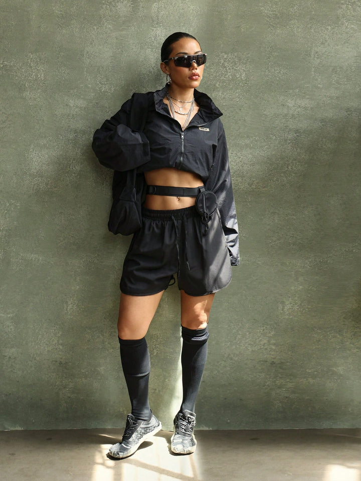 Pantaloni scurți SHEIN, negru