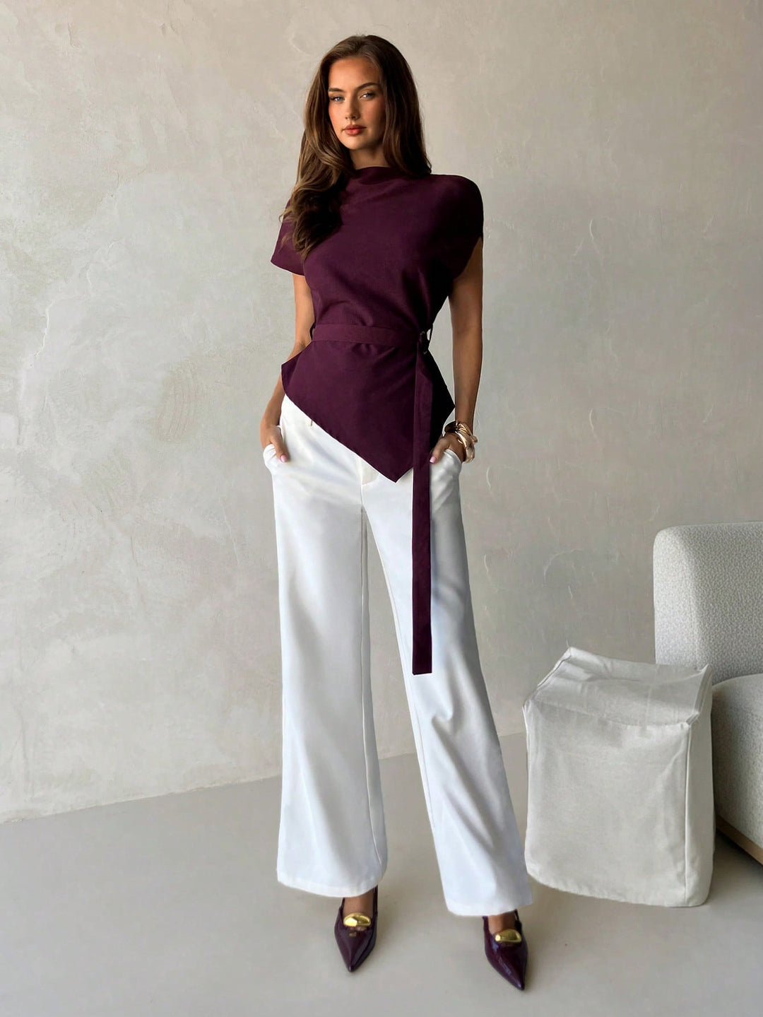 Bluza SHEIN, vișiniu