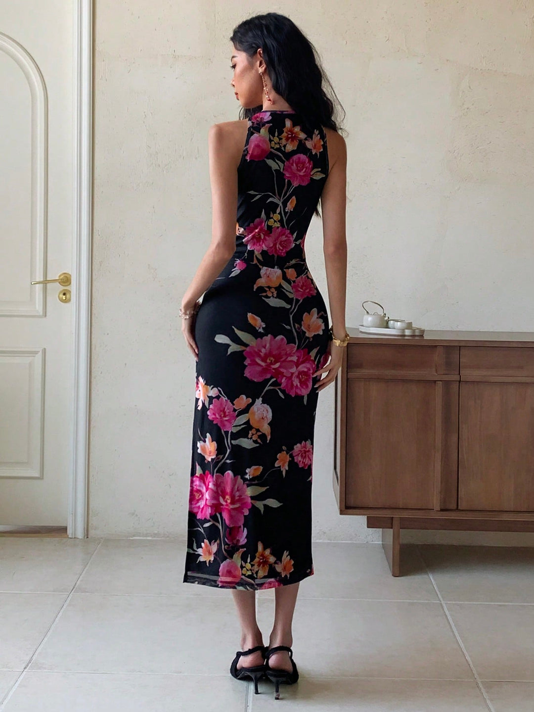Rochie midi SHEIN, negru