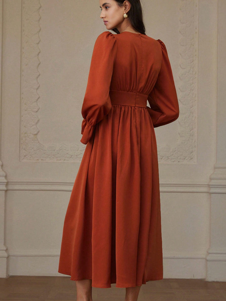 Rochie maxi SHEIN, maro