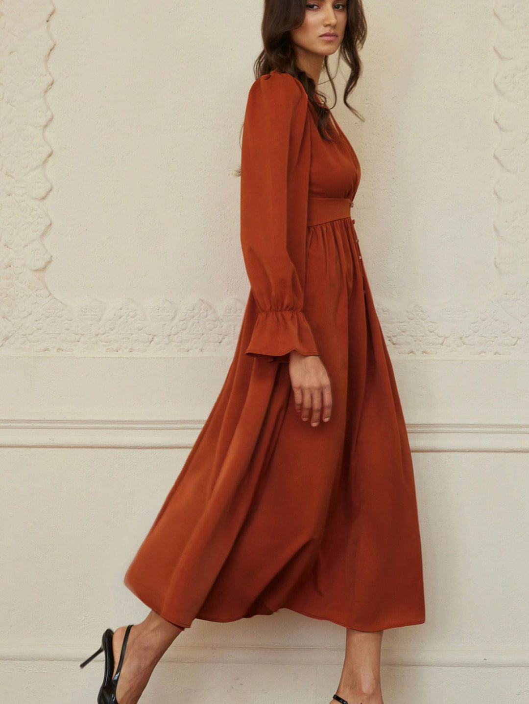 Rochie maxi SHEIN, maro