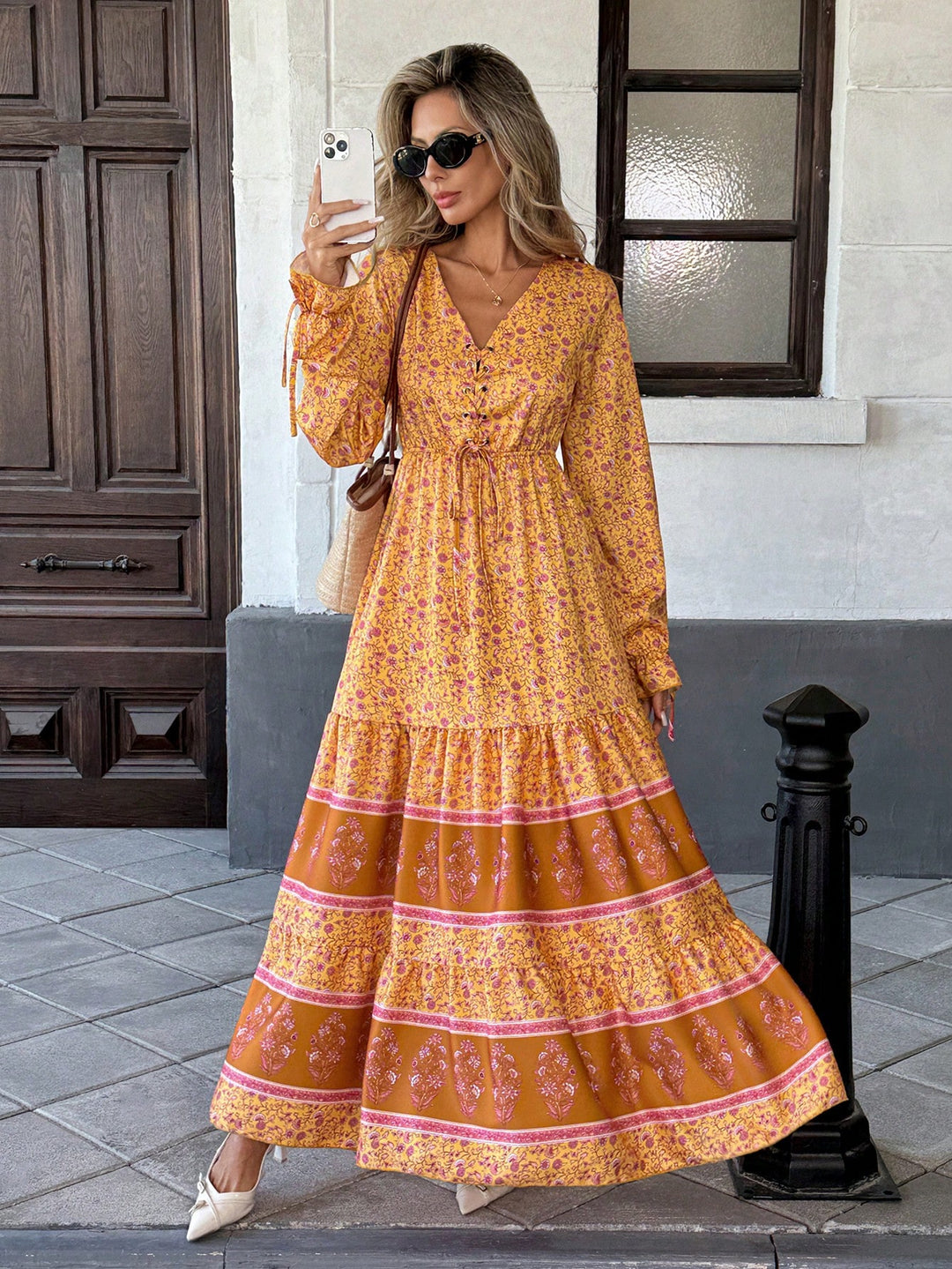 Rochie maxi SHEIN, galben