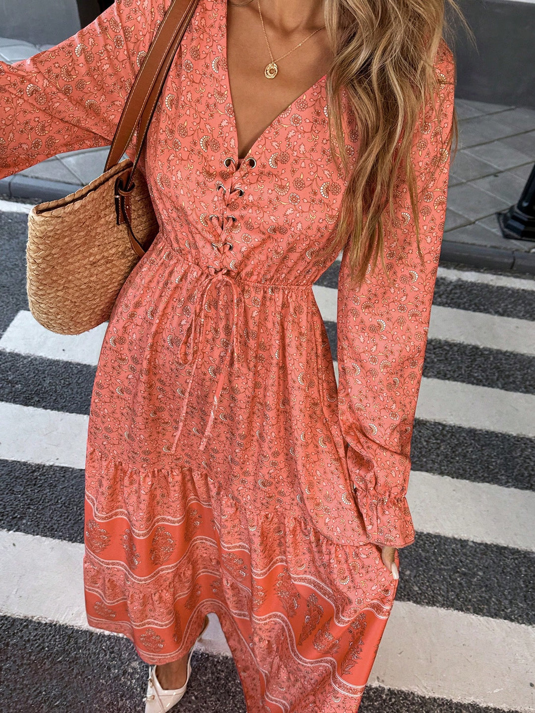 Rochie maxi SHEIN, portocaliu