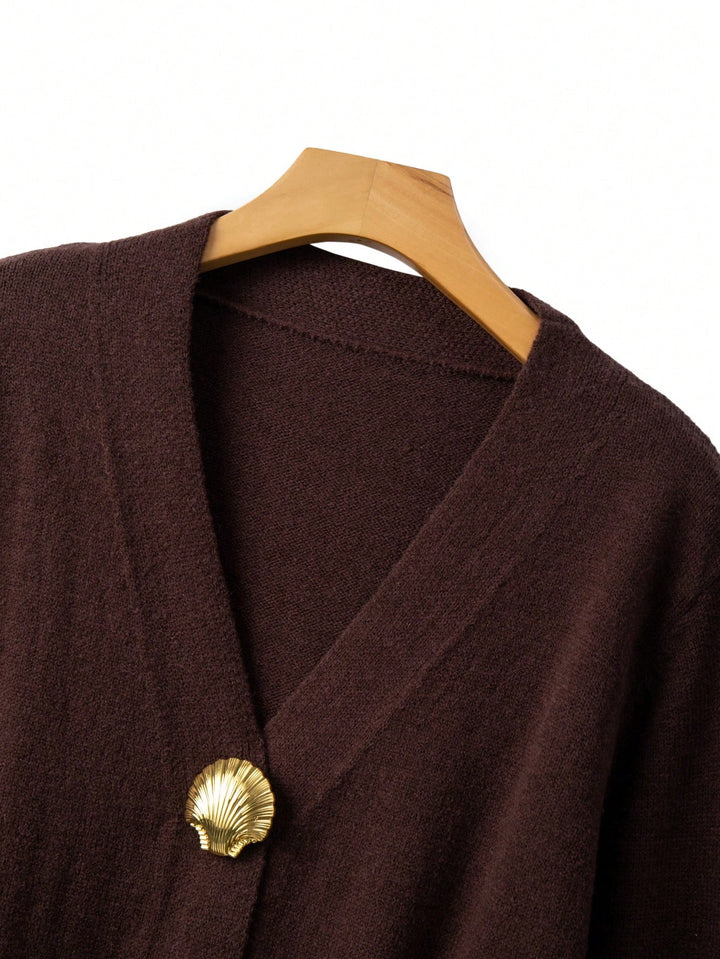 Cardigan SHEIN, maro
