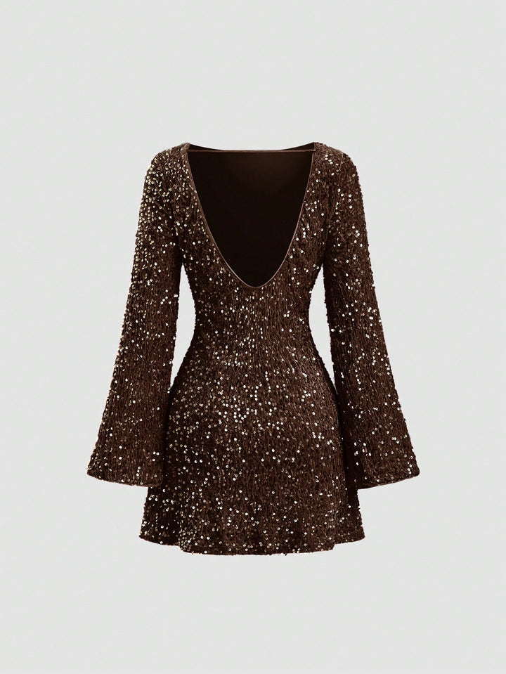 Rochie mini SHEIN, maro