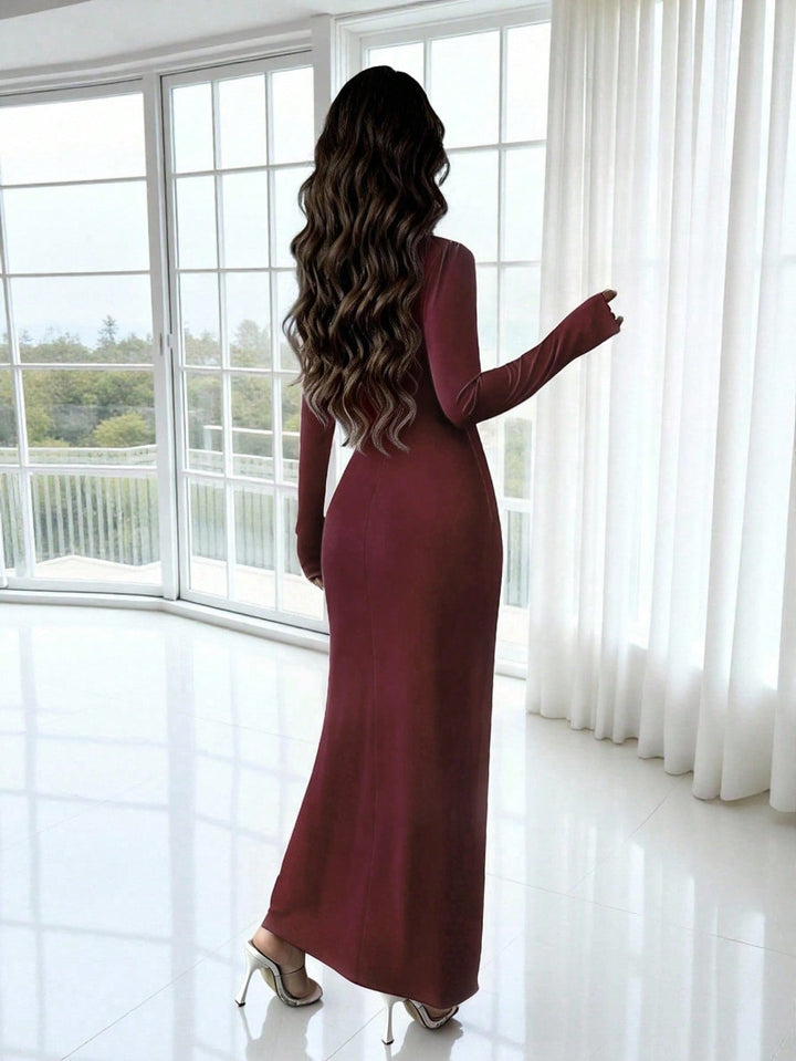 Rochie maxi SHEIN, vișiniu