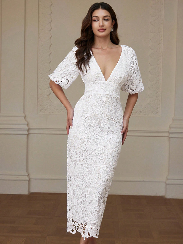 Rochie maxi SHEIN, alb