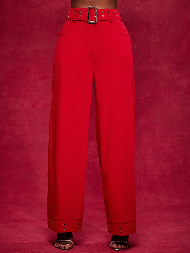Pantaloni SHEIN, roșu