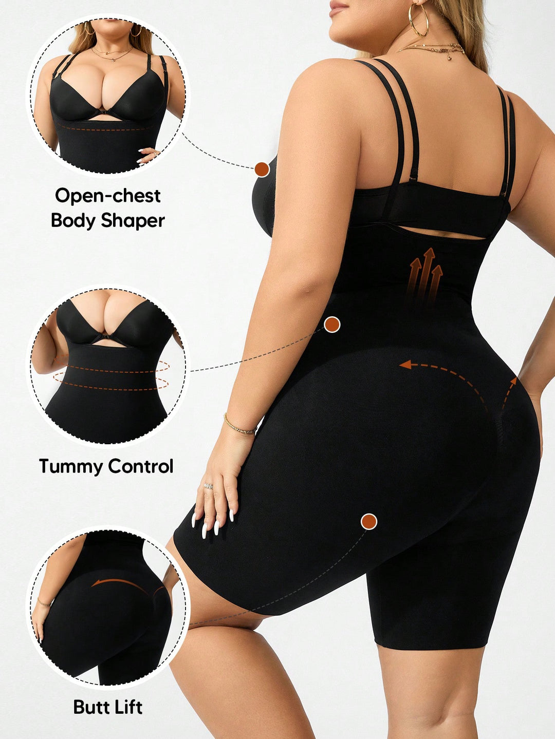 Body modelator SHEIN, negru