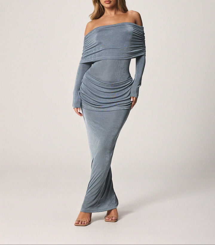 SHEIN maxi ruha, kék