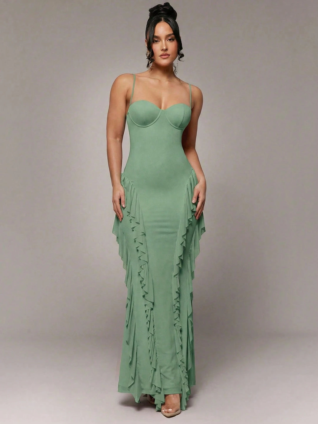 Rochie maxi SHEIN, verde