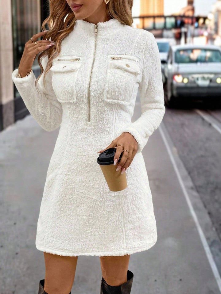 Rochie mini SHEIN, alb