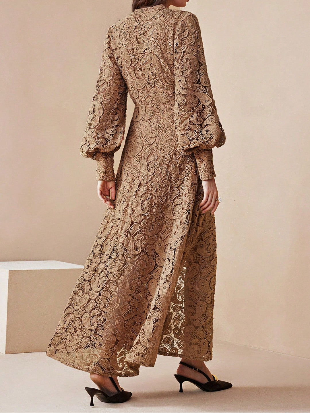 SHEIN maxi ruha, barna