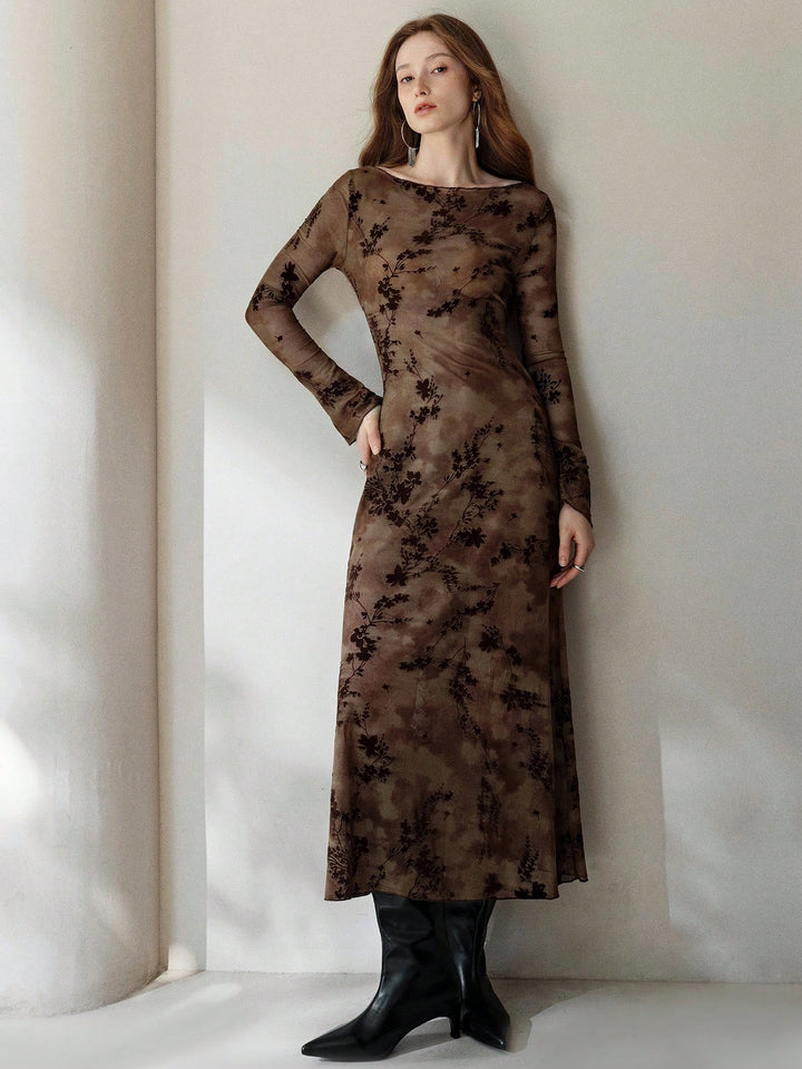 Rochie maxi SHEIN, maro