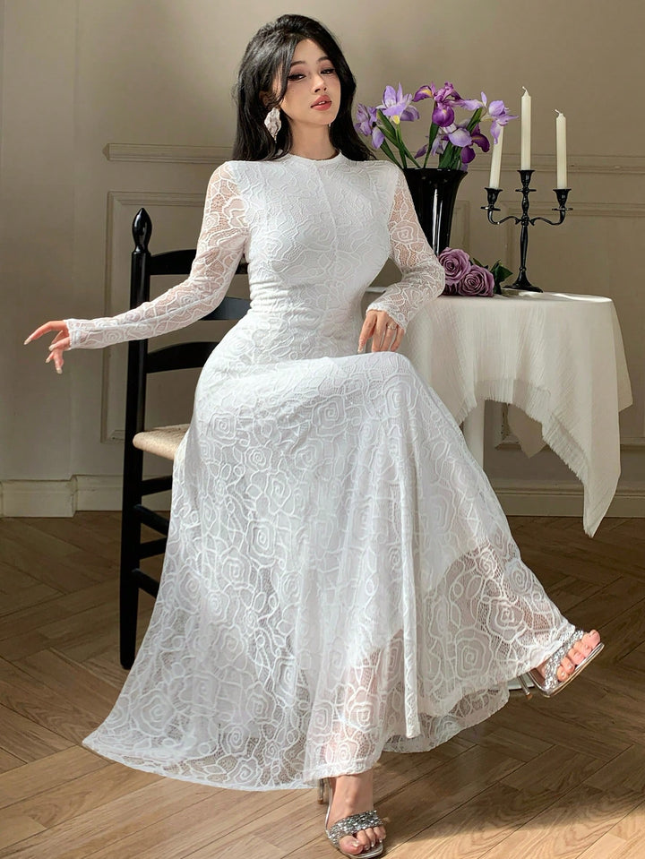 Rochie maxi SHEIN, alb