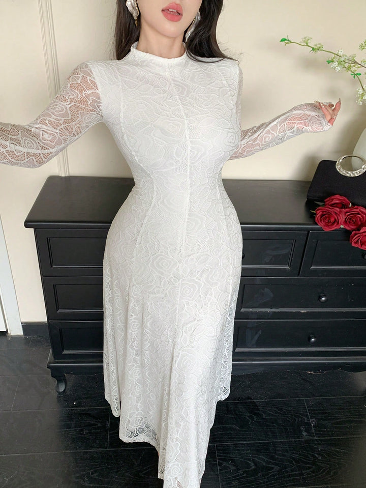 Rochie maxi SHEIN, alb